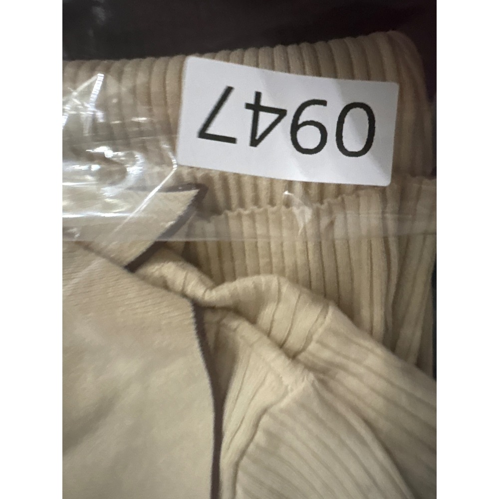 Fashion Nova L Cream Ribbed Polo Bodycon Dress Short Sleeve Academia Office - Picture 9 of 10